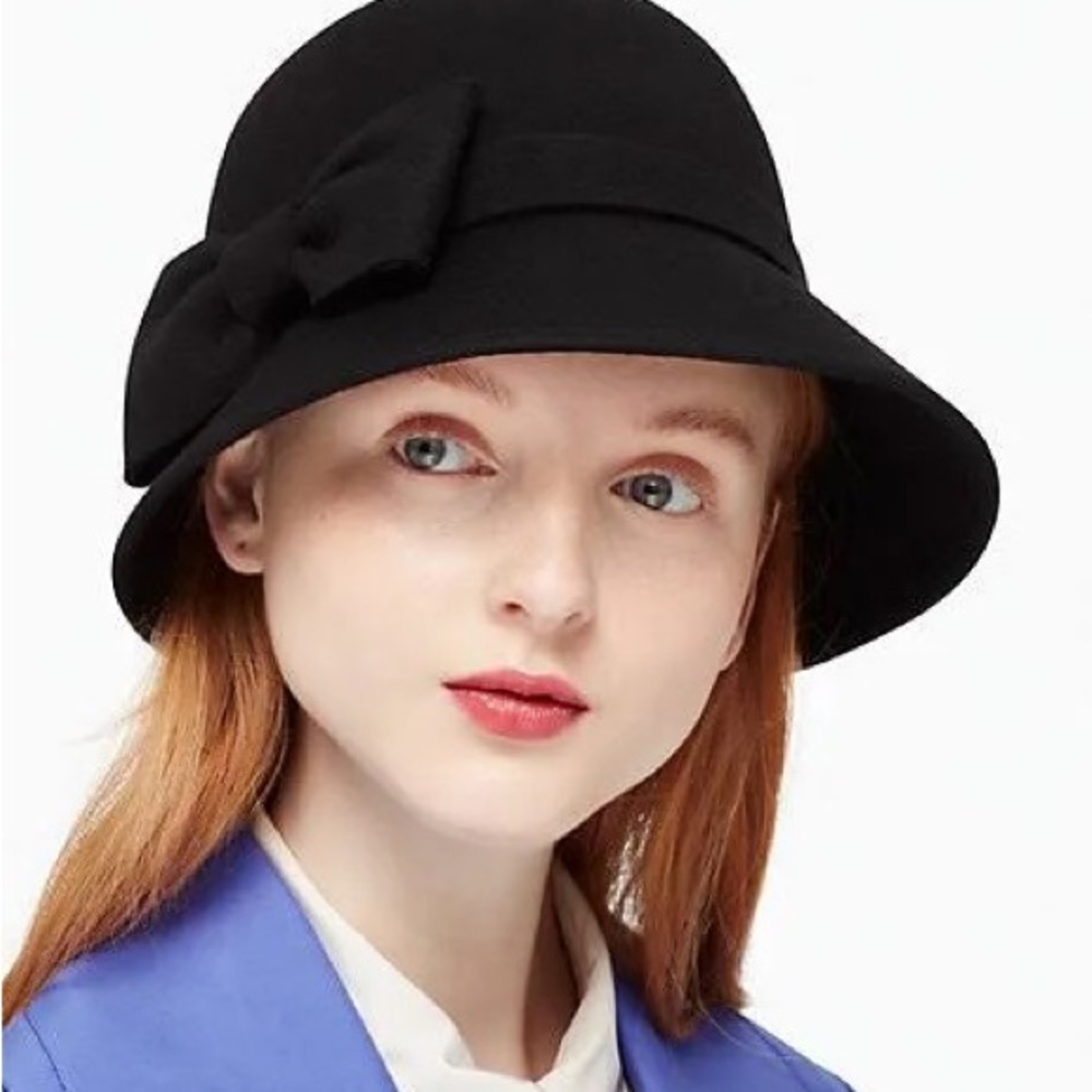 Black Kate Spade Wool Felt Hat